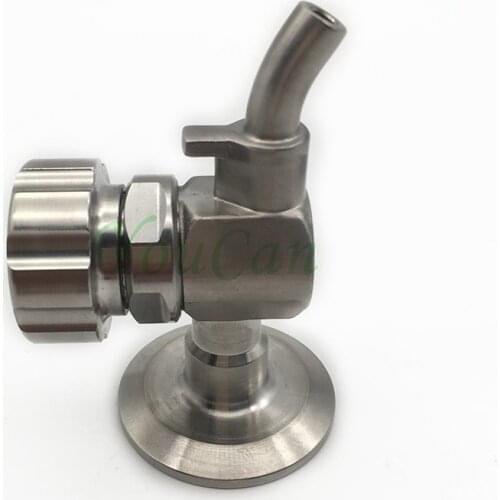 SS304 Sanitary Stainless Steel Aseptic Single Port Sampling Valve Beer 1.5inch Tri Clamp Sample Valve