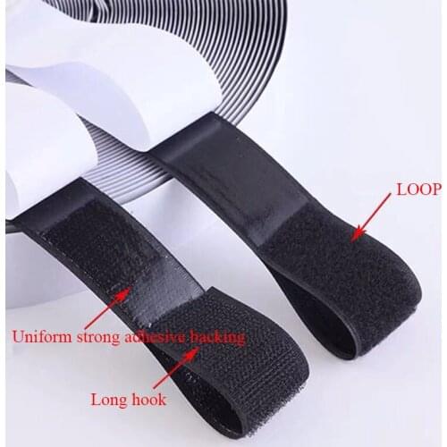 1meter self adhesive hook and loop tape velcros adhesive sticker velcros nylon with gue fabric tape for sewing
