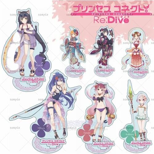 Anime Princess Connect! Re:Dive Natsume Kokoro Hikawa Kyouka Acrylic Figure Stand Display Model Plate Table Decorate Cosplay Toy