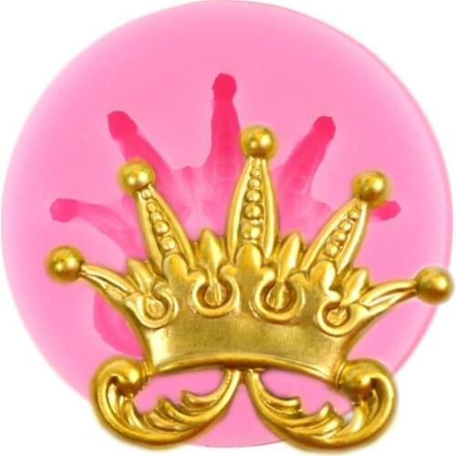 Royal Crown Silicone Mold DIY Party Cupcake Topper Fondant Cake Decorating Tools Jewelry Resin Candy Chocolate Gumpaste Moulds