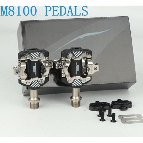 MTB Bike M8100 Carbon Pedal SPDING Self-locking XT Bicycle Clipless Pedal With Cleats Mountain Bike DU Bearing Pedals Bike Parts