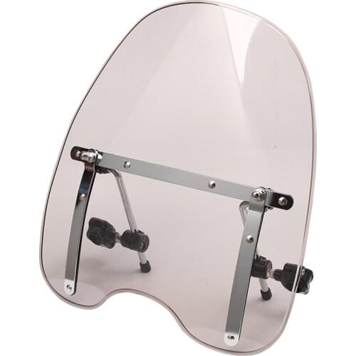 Motorcycle 7/8"&1" Universal Smoke Windshield Windscreen For Harley Honda Shadow ACE 750 Aero Spirit 1100 Suzuki Yamaha Dyna