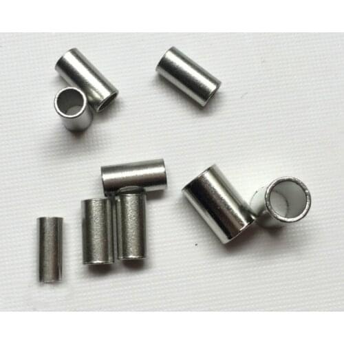 50PCS Inside 2.2 Copper Tube Copper Button Copper Pressure Pipe Thread Button Tubular Terminal Cold Pressed Terminal Copper