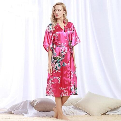 High Quality Brand Wedding Bride Bridesmaid Robe Satin Silk Bathrobe Nightgown for Women Kimono Sleepwear Plus Size S-3XL