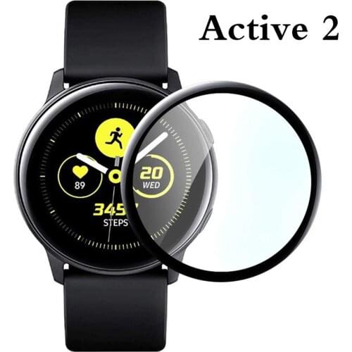 Protective film For Samsung Galaxy watch Active 2 40mm 44mm Tempered Glass 3D Screen Protector Soft Fibre Glass Full Screen Film