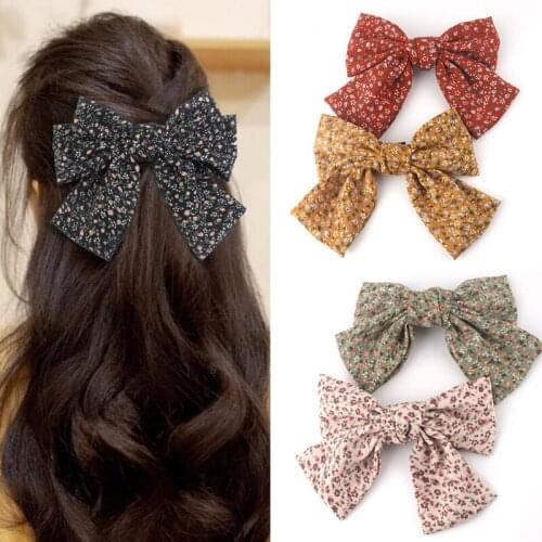 Fashion Big Bow Hairpin Barrettes Hair Clip For Women Girls Hairgrip Korean Oversize Floral Headband Hair Accessories Headdress