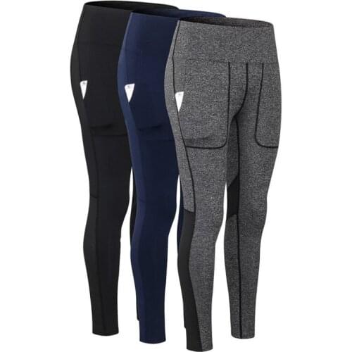 Women Pocket Mesh Splicing Sports Pants Sports Elastic Yoga High Waist Fitness Running Quick-Dry High-Stretch Leggings