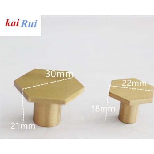 Gold Antique Brass Hexagon Knobs Cabinet Knob Handle Dresser Knobs Drawer Pulls Kitchen Furniture Hardware
