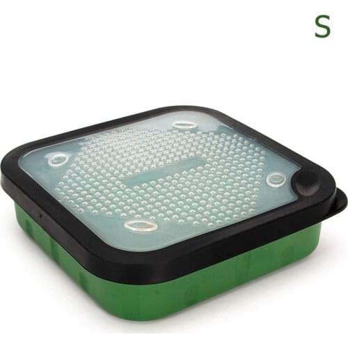 1Pc Green Bait Box Fishing Maggot Fishing Tackle Box Fly Fishing Bait Storage Box Live Bait Container Fishing Tools