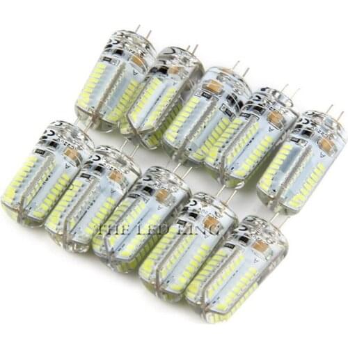 10pcs/lot 12W 64LED G4 LED Lamp DC 12V SMD 3014 White/Warm White Light 360 Degree Angle