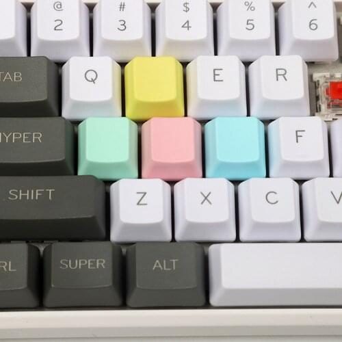 4pcs PBT Blank Keycaps For Cherry Mx Switch Mechanical Gaming Keyboard WASD OEM Profile Colorful Keycaps Direction Arrow Keycaps