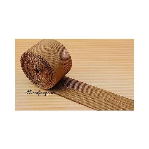 5 yards 1.5 inch(38mm) heavy weight nylon webbing for key fob strap coffee ZA68