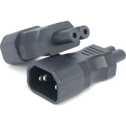 IEC 320 Kettle 3-Pin C14 Male To C7 Female Power Converter Adapter Plug-Socket
