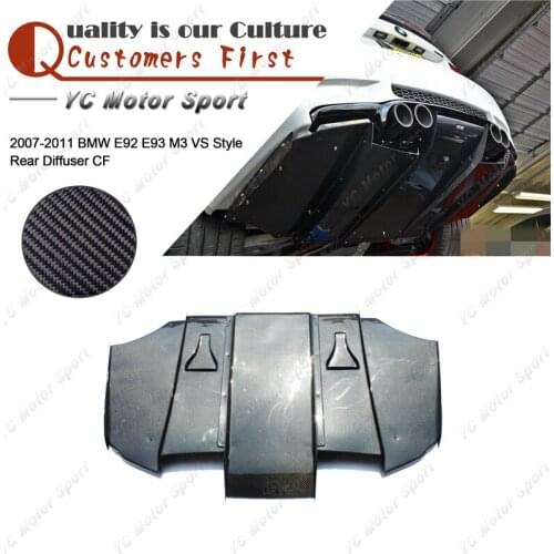 Car Accessories Carbon Fiber Rear Diffuser Underboard Fit For 2007-2011 E92 E93 M3 VS Style Rear Bumper Diffuser with Blade