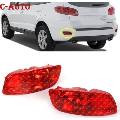 Car Red Fog Light no Bulbs Tail Light Turn Signal Housing Rear Bumper Reflector For Hyundai Santa Fe (CM) 2007-2009 Pre-facelift