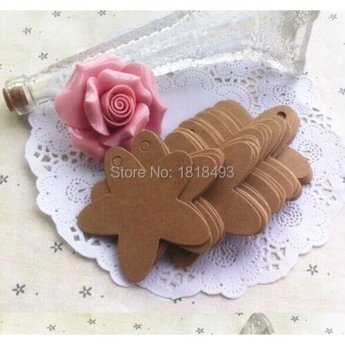 Free shipping 400 pcs a lot 6x6cm DIY blank pentagram kraft paper tags/gift decorated card/baking price tags/labels/message card