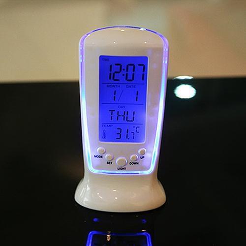 Digital Calendar Temperature LED Digital Alarm Clock with Blue Back light Electronic Calendar Thermometer Led Clock With Time