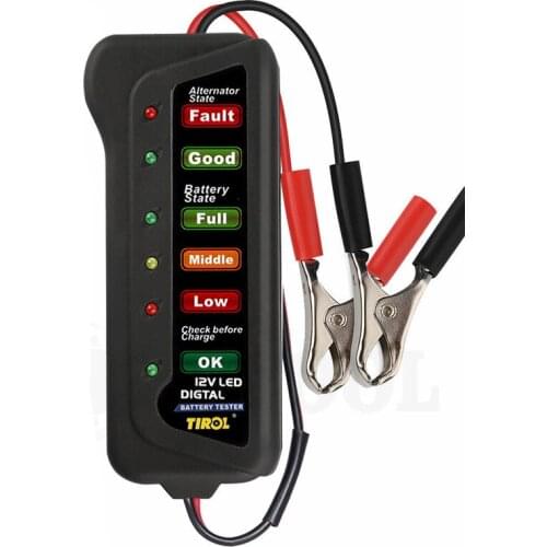 12V Car Motorcycle LED Digital Battery Load Alternator Tester Display Indicate Analyzer Car Repair Charger Tool Accessories