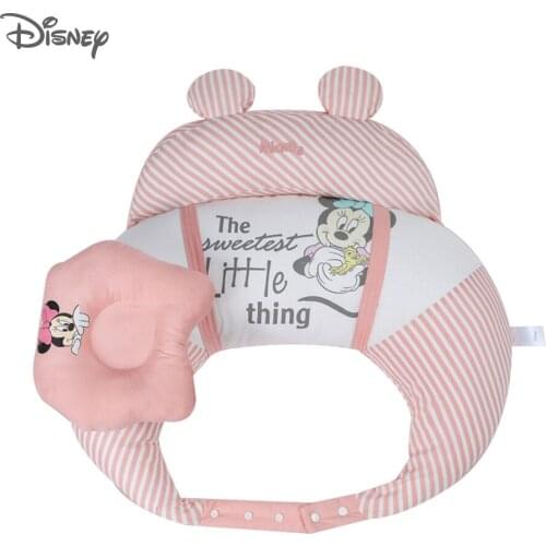 Disney Baby U-Shaped Nursing Pillowcase Maternity Breastfeeding Pillow Cover Infant Newborn Cotton Feeding Waist Cushion