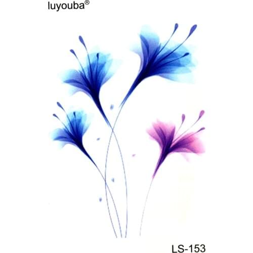 Dreamy Flower Orchis Waterproof Temporary Tattoos Men Flowers Faux Tattoo Tatouage Temporaire Femme Tatoo Stickers for Women