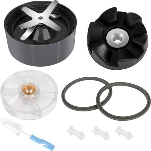 EAS-Blender Replacement Parts, with 6 Fins Extractor Blade Seal Rings Compatible for NutriBullet 600W/900W Blenders