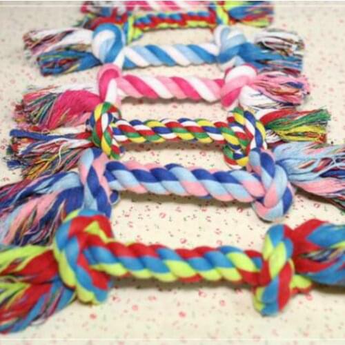 1 Pcs Pets Dogs Pet Supplies Cotton Chew Knot Toy Durable Rope 18CM Dog Accessories