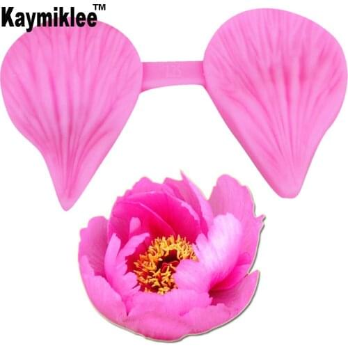 Kaymiklee M456 Flower Petal Mold Silicone Texture Cake Mold,Fondant Cake Tool Veining Mold Sugar Fondant Tool 6.9*4*0.8cm