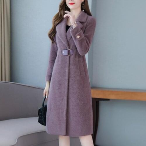 KMETRAM 2020 Faux Fur Coat Winter Jacket Women Clothes 2020 Fashion Faux Mink Fleece Long Coat Female Jacket Warm Outwear 2351