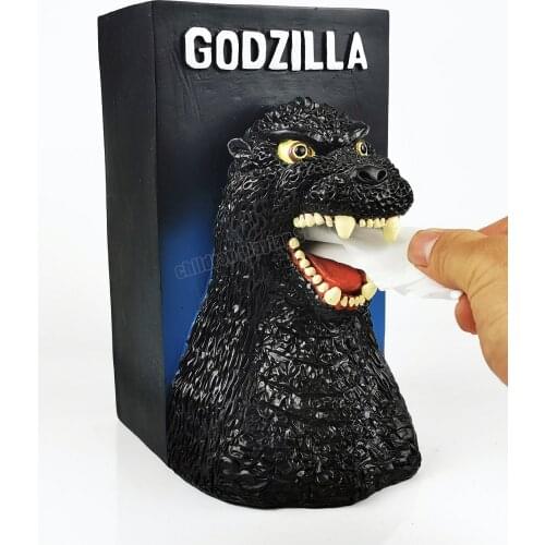 Godzilla Vs King Kong Tissue Box Toilet Paper Holder Monster Creative Home Drawer 3D Three-dimensional Paper Tray Tissue Storage