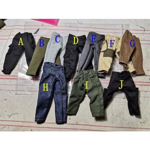 Best Sell 1/12 Scale Fashion Trendy Pants Army Trousers Overalls Multicolor Can Be Suit 6 Inch Ant Doll Soldier Accessories