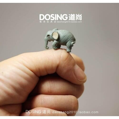 Wild Animal Mini grey elephant Model Ornaments elephant Fairy Garden Miniature Accessories Decor Action Figures Figurine Toys