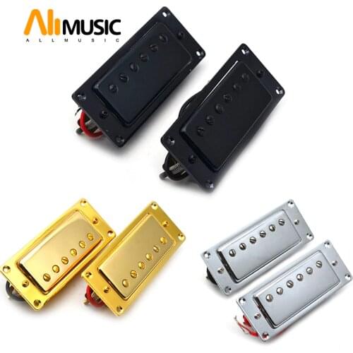 Mini 6 Hole Electric Guitar Humbucker Pickup Neck&Bridge Pickup Pickup for LP Guitar Black/Gold/Chrome