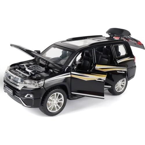 Simulation 1: 32 landcooluze cross country alloy car model childrens toy car return force car boy black car model