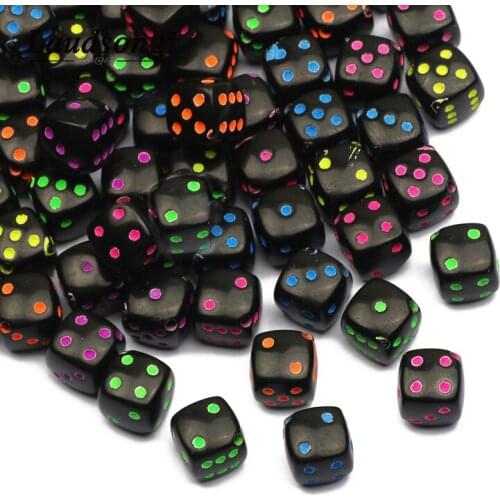 Fashion Black 8x8mm Cube Dice Acrylic Loose Square Beads Supplies For Jewelry Making Diy Bracelet Necklace Keychain Accessories