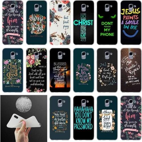 Soft Phone case Cover Bible verse Philippians FOR Coque Samsung Galaxy J6 J4 J8 J7 2018 Plus J3 J5 J7 Prime Pro 2017 2016 Casse