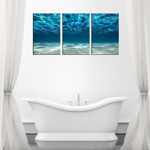 Ocean Poster Wall Art Sea Waves Artwork Large Art Print Underwater Beach Canvas Painting for Living Room Wall Decor Home Decor