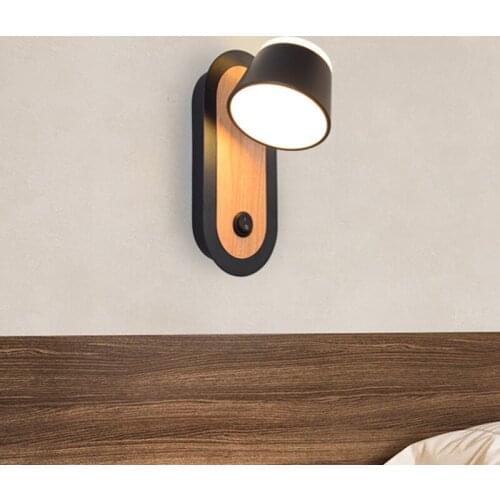 Nordic Bedroom Wall Light Novel Design Wood Stone Imitation Indoor Decoration Lamp Hotel Corridor Aisle Sconce Lamp