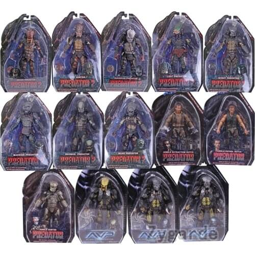 NECA AVP Alien vs. Predator Jungle Hunter Falconer Guardian Snake Stalker Lost Warrior Scout Shaman Predator Action Figure Toy