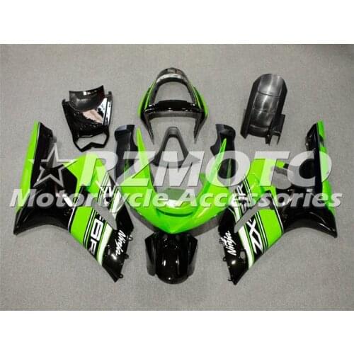 New ABS Motorcycle Fairing kit Fit For Kawasaki Ninja ZX6R 636 ZX-6R 2003 2004 03 04 Bodywork Set Custom Green Black Cool