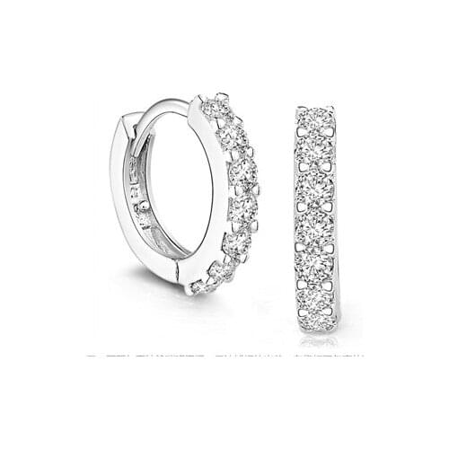 New arrival zircon 925 sterling silver stud earrings jewelry birthday gift wholesale anti-allergic women christmas earrings