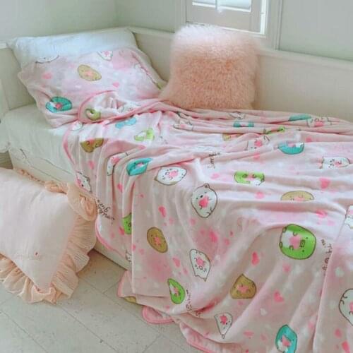 Queen size Sumikkogurashi plush blanket lovely anime image flannel quilt Sofa Plane Bedding Throw baby blanket Bed decoration