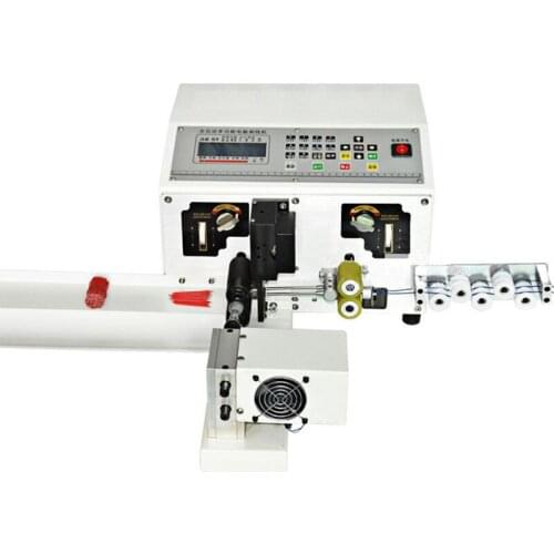 220V Fully Automatic Stripping Machine Computer High Efficiency Peeling Twisted Wire Double Line Type Electronic Wire Universal