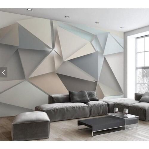 Custom wallpaper 3d stereoscopic,modern minimalist triangle murals for living room bedroom tv backdrop wall home decor wallpaper