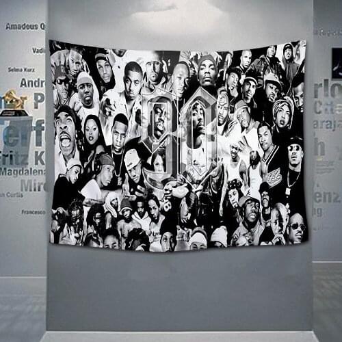 Rock Hip Hop Reggae Posters Banners Music Studio Wall Decoration Hanging Painting Waterproof Cloth Polyester Fabric Flags A1