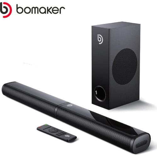 BOMAKER TV Soundbar Cinema Home Theater Edition 190W Bluetooth-Compatible 5.0 AUX Optical Soundbar With Subwoofer Speaker