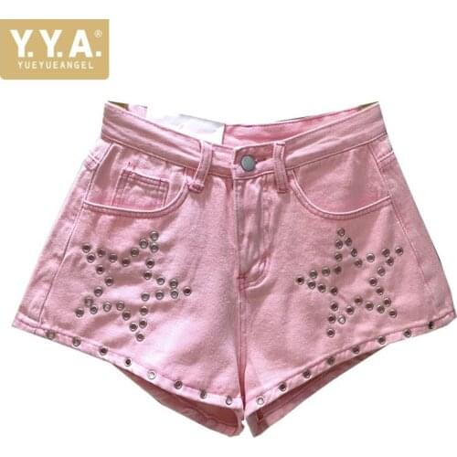 Streetwear New Summer Casual Jeans Slim Fit Sexy Hot Shorts Women Button High Waist Mini Trousers Push Up Wide Leg Denim Shorts