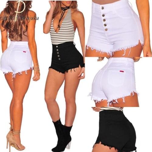Summer Fashion Shorts Women Girls Ladies Casual High Waisted Short Mini Jeans Ripped Jeans Shorts Women Feminino