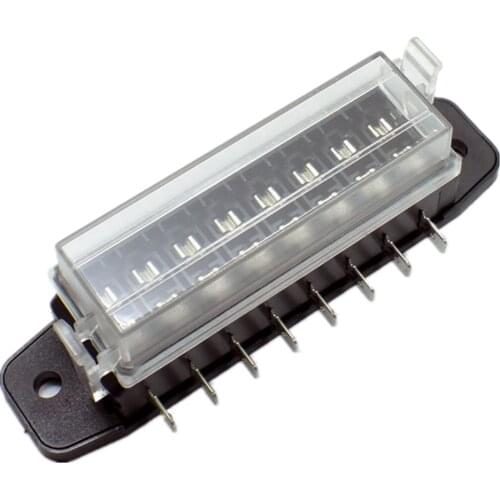 Brand New Universal 8-way Inline Car Fuse Box Holder Fuse Holder With 8 Standard Fuses Suitable For Car Trucks Ships Vehicles