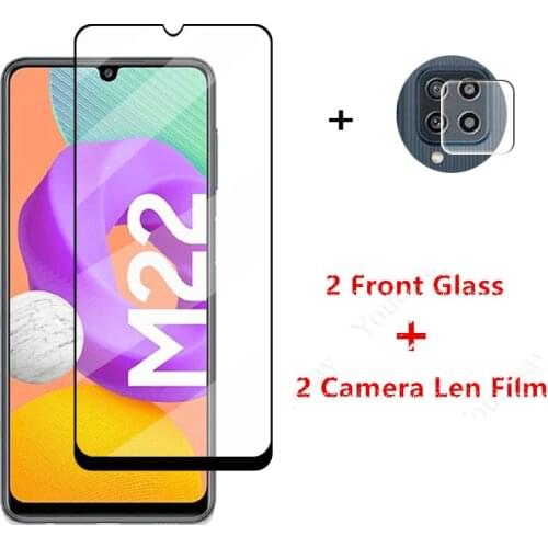 Full Cover Glass For Samsung Galaxy M22 Screen Protector For Samsung Galaxy M22 M32 Tempered Glass Phone Film For Samsung M22
