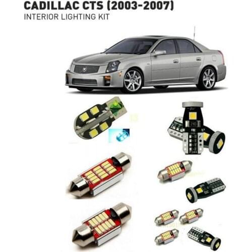Interior Lights For Cadillac CTS 2003-2007 15Pcs/Lot car-styling Xenon White Canbus Package Kit LED